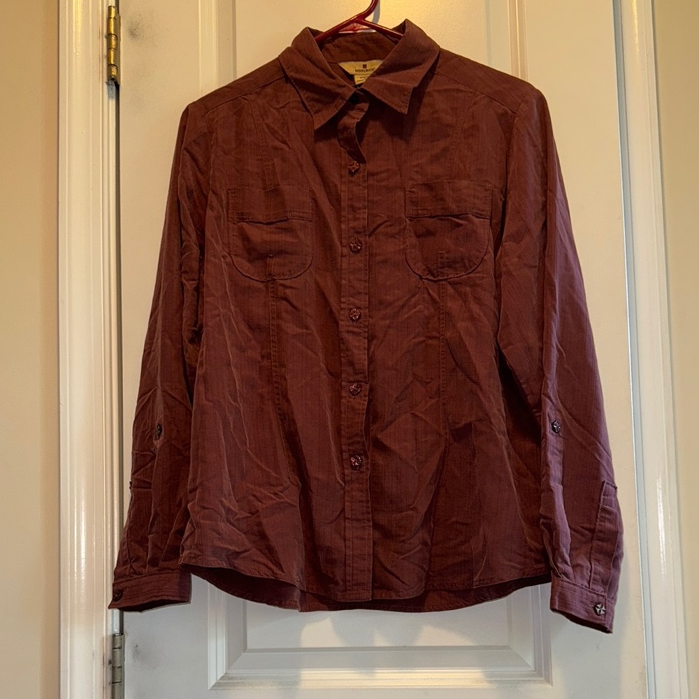Woolrich Women's Button Down Shirt - Burgundy